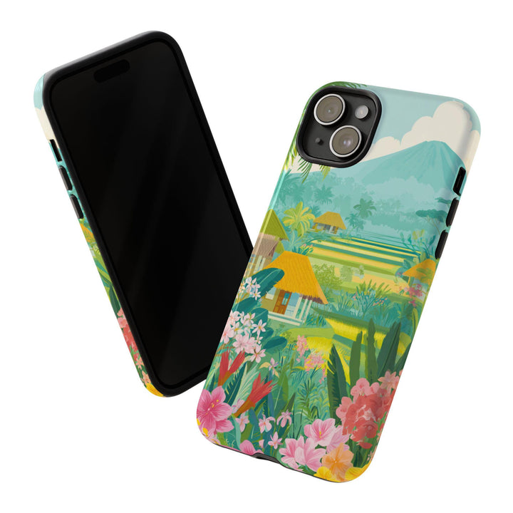 Ubud Tough Phone Case | Vintage Tropical Design for iPhone & Samsung