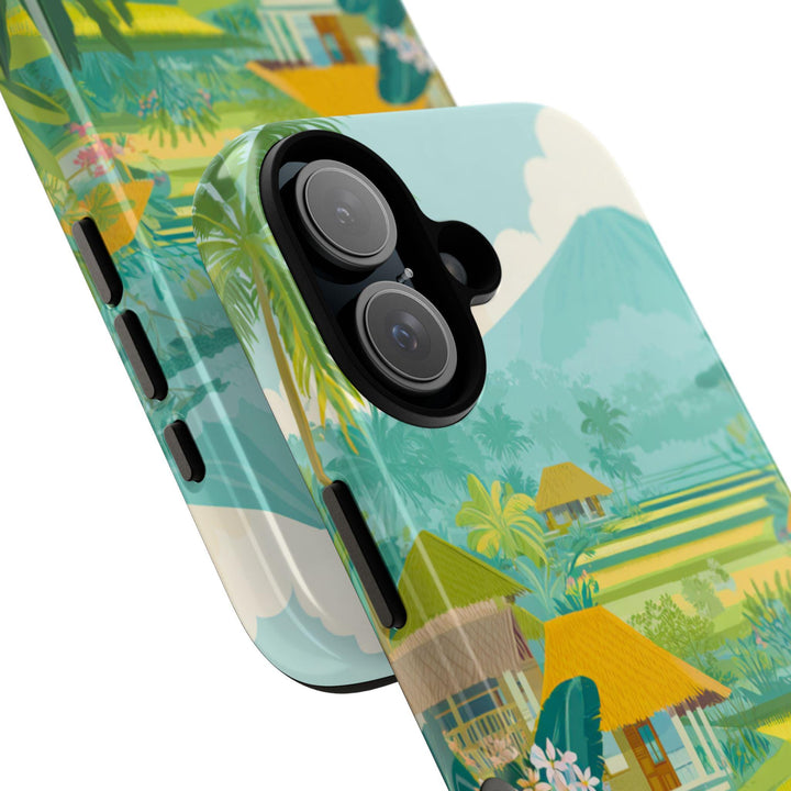 Ubud Tough Phone Case | Vintage Tropical Design for iPhone & Samsung