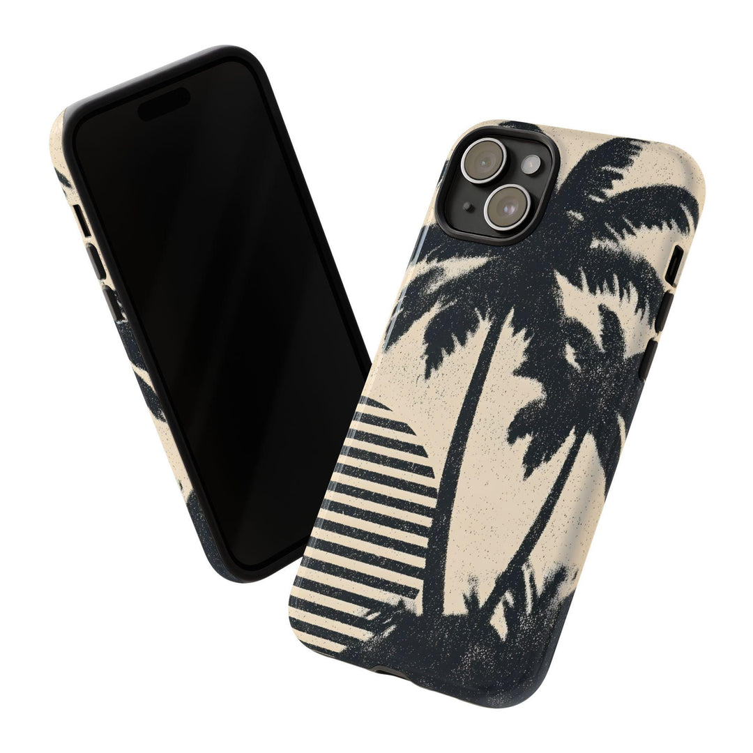 Tough Dual Layer Phone Case | Vintage Palm Tree Design for iPhone & Samsung