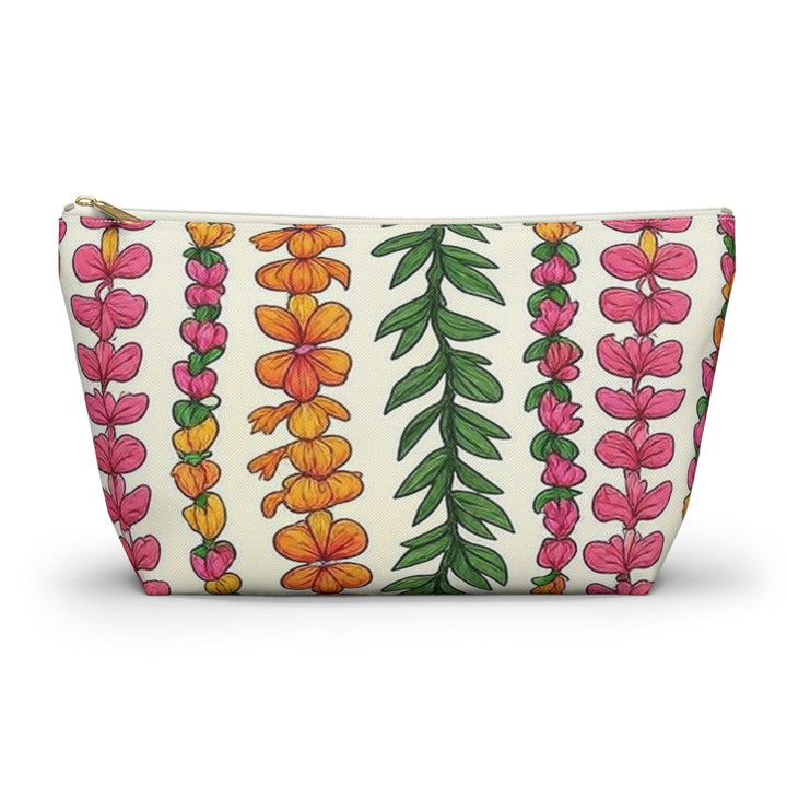 Hawaiian Lei Luxury Accessory Pouch – Tropical Floral Makeup & Travel Ba