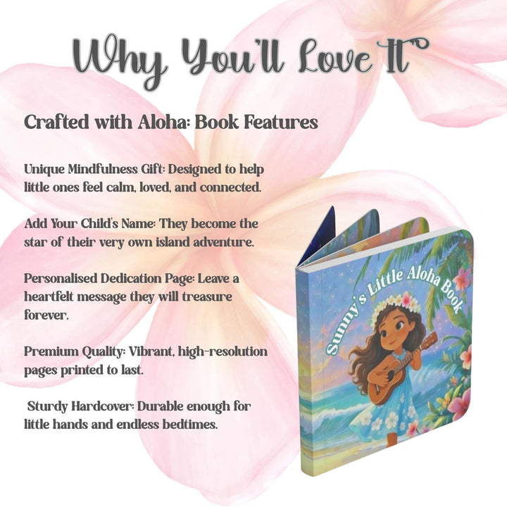 Personalised Little Aloha Board Book – Hawaiian Mindfulness Story for children of all ages, first birthday, toddlers, christening gift