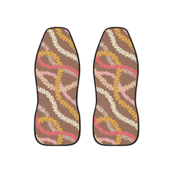 Hawaiian Flower Lei Seat Covers (Set of 2) | Universal Fit Tropical Floral & Spill Resistant