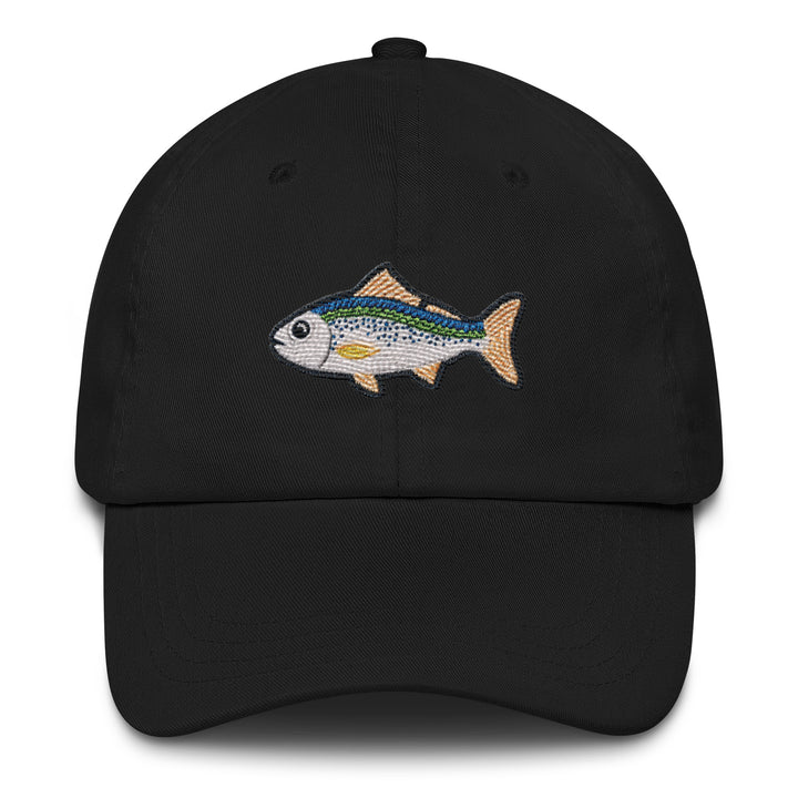 Embroidered Fish Dad Hat | Chino Cotton Twill Fishing Cap