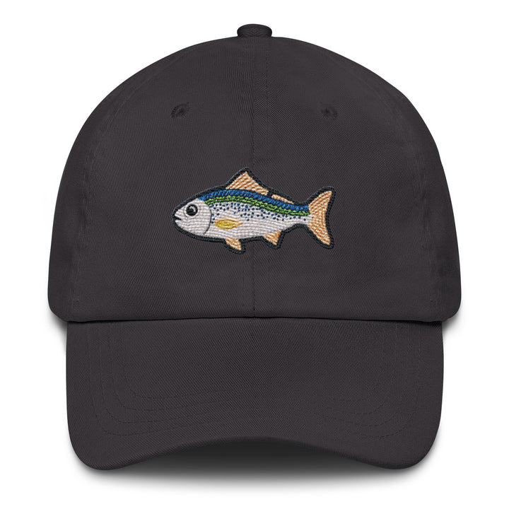 Embroidered Fish Dad Hat | Chino Cotton Twill Fishing Cap