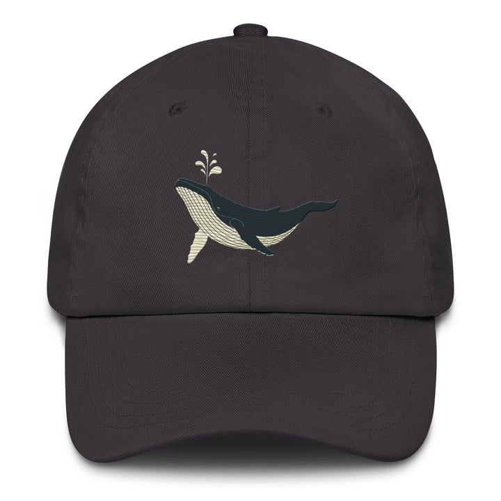 Embroidered Humpback Whale Dad Hat | Chino Cotton Coastal Baseball Cap