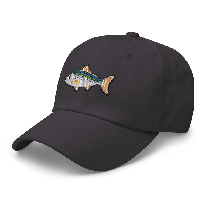 Embroidered Fish Dad Hat | Chino Cotton Twill Fishing Cap