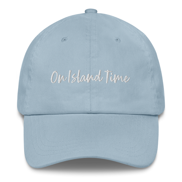 "On Island Time" Embroidered Dad Hat | Chino Cotton Twill Baseball Cap
