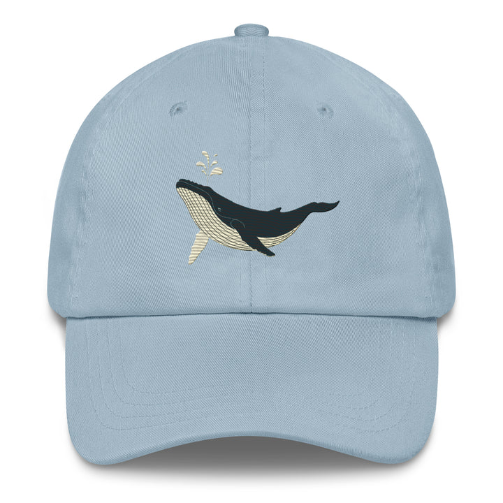 Embroidered Humpback Whale Dad Hat | Chino Cotton Coastal Baseball Cap