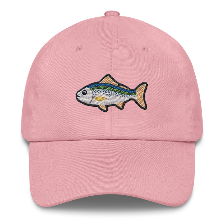 Embroidered Fish Dad Hat | Chino Cotton Twill Fishing Cap