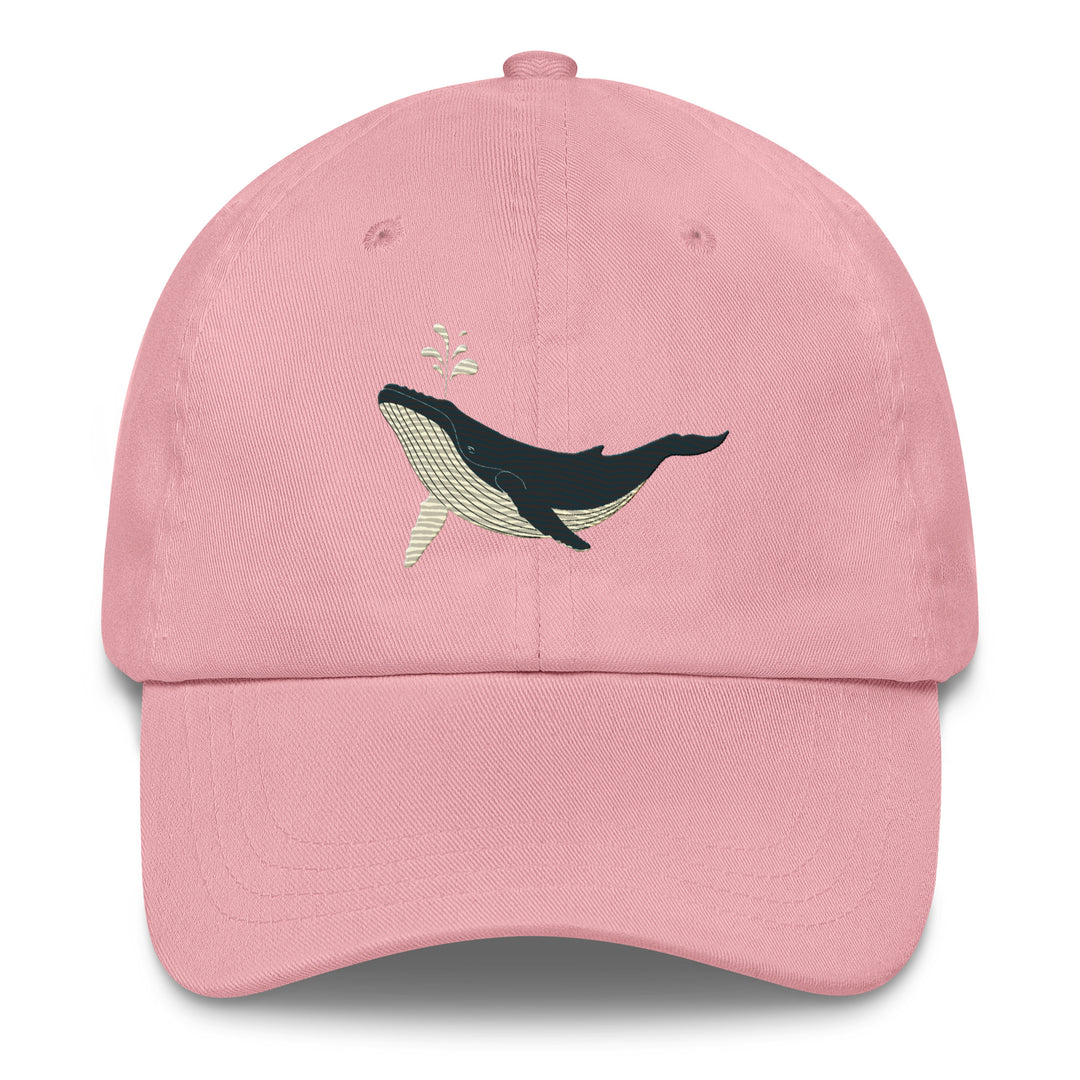 Embroidered Humpback Whale Dad Hat | Chino Cotton Coastal Baseball Cap