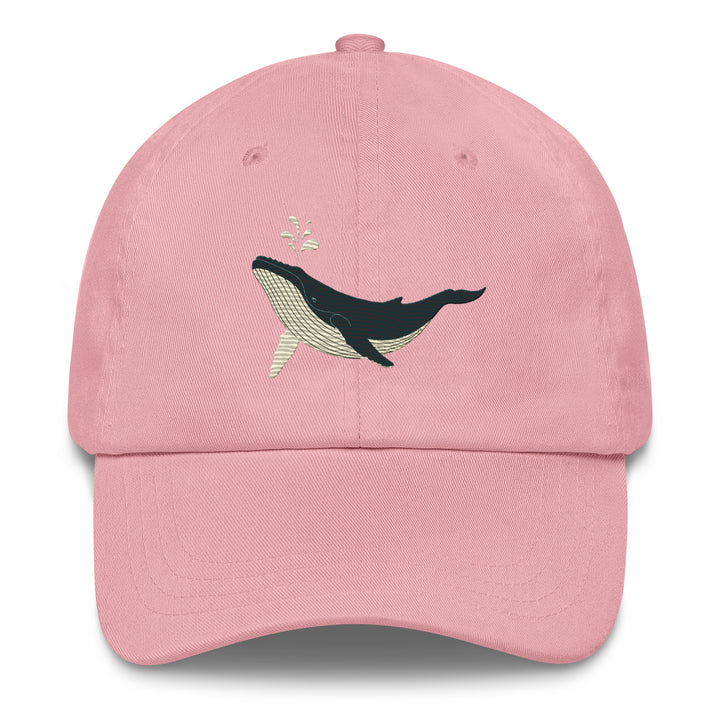 Embroidered Humpback Whale Dad Hat | Chino Cotton Coastal Baseball Cap
