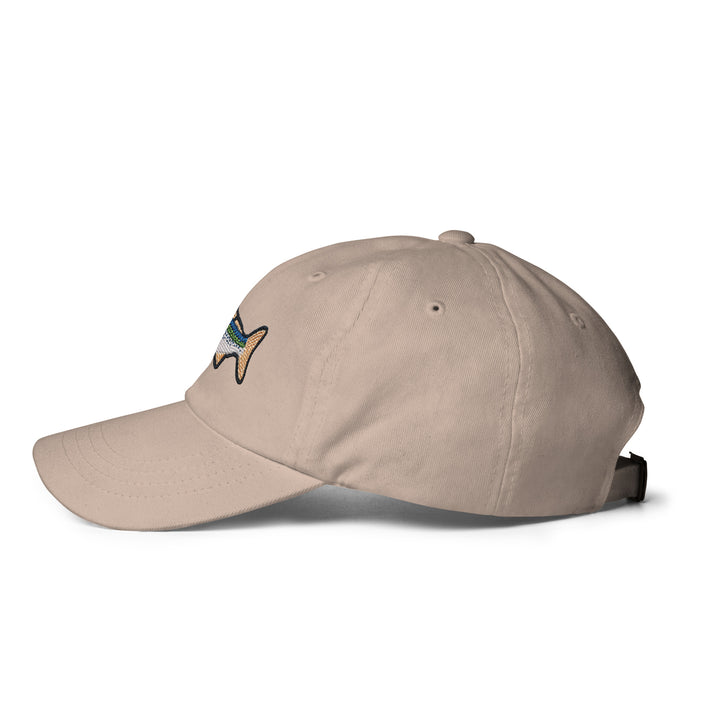Embroidered Fish Dad Hat | Chino Cotton Twill Fishing Cap