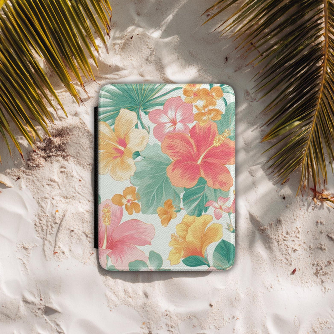 Tropical Hibiscus Kindle Case with Hand Strap, Fits Paperwhite 7" & Colorsoft 7" (2024-2025)