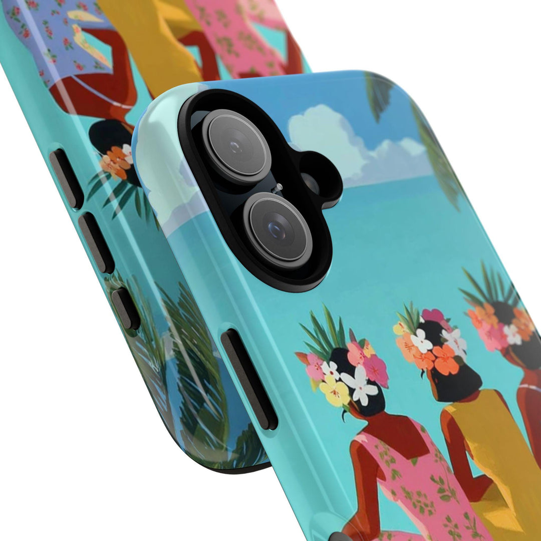 Tough Dual Layer Phone Case | Ohana Polynesian Sisterhood Print for iPhone & Samsung