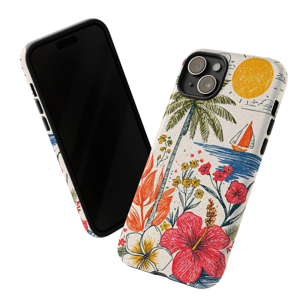 Tough Phone Case - Durable Dual Layer Phone Drop Protection With Vibrant Watercolor Design