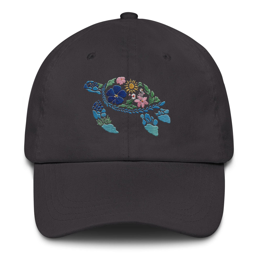 Sea Turtle Hat – Embroidered Cap With Adjustable Strap | Cotton Twill Dad Hat Style