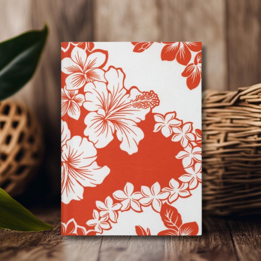 Hapuna Beach Hard Cover Journal | Tropical Hibiscus Lined Notebook