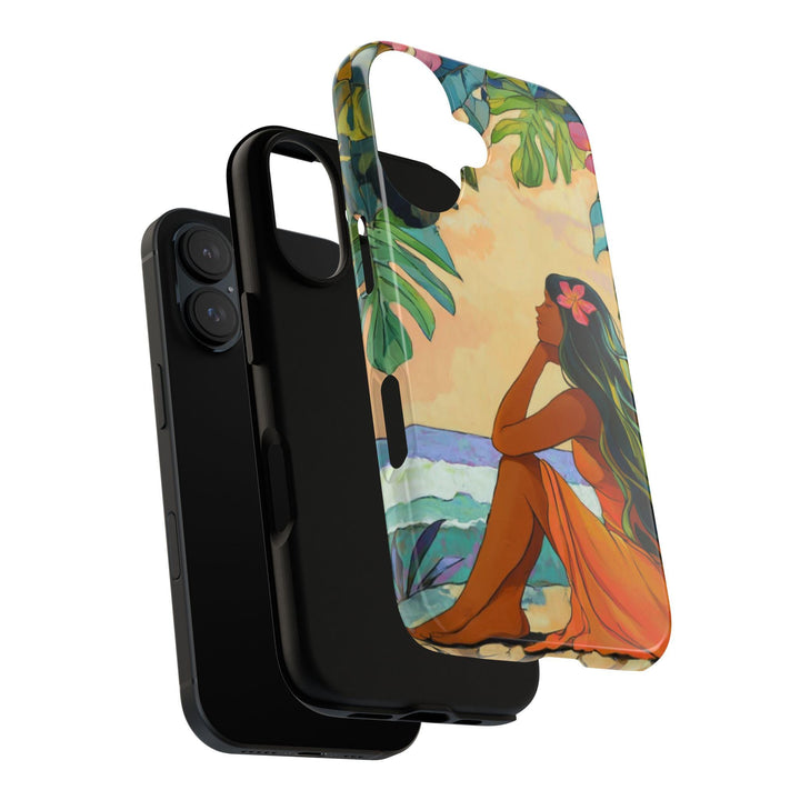 Tough Dual Layer Phone Case | Island Girl Tropical Design for iPhone & Samsung