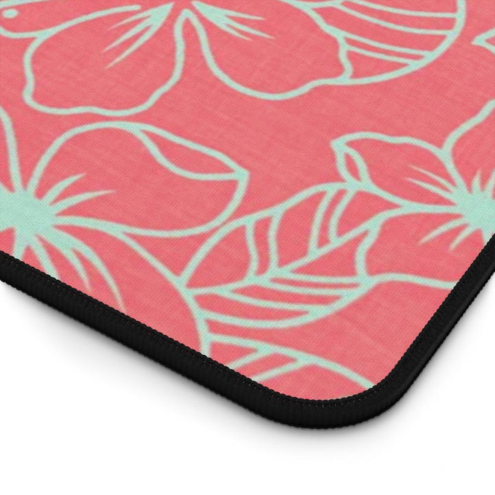 Hawaiian Hibiscus Desk Mat | Anti-Slip Neoprene Home Office Mouse Pad