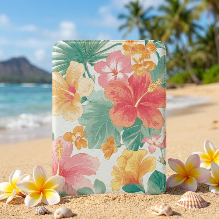 Tropical Hibiscus Kindle Case with Hand Strap, Fits Paperwhite 7" & Colorsoft 7" (2024-2025)