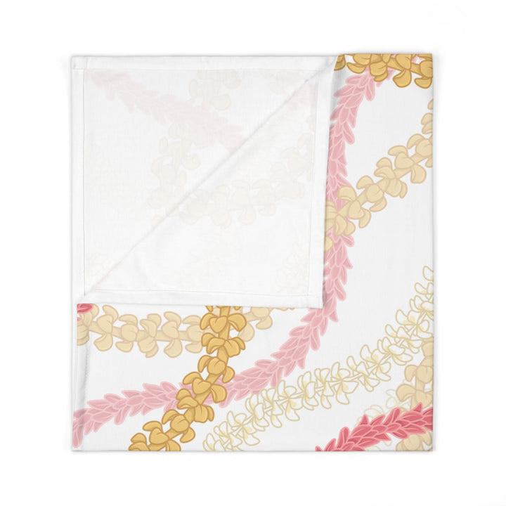 Hawaiian Baby Swaddle Blanket | Soft Breathable Jersey Polyester with Flower Lei Design