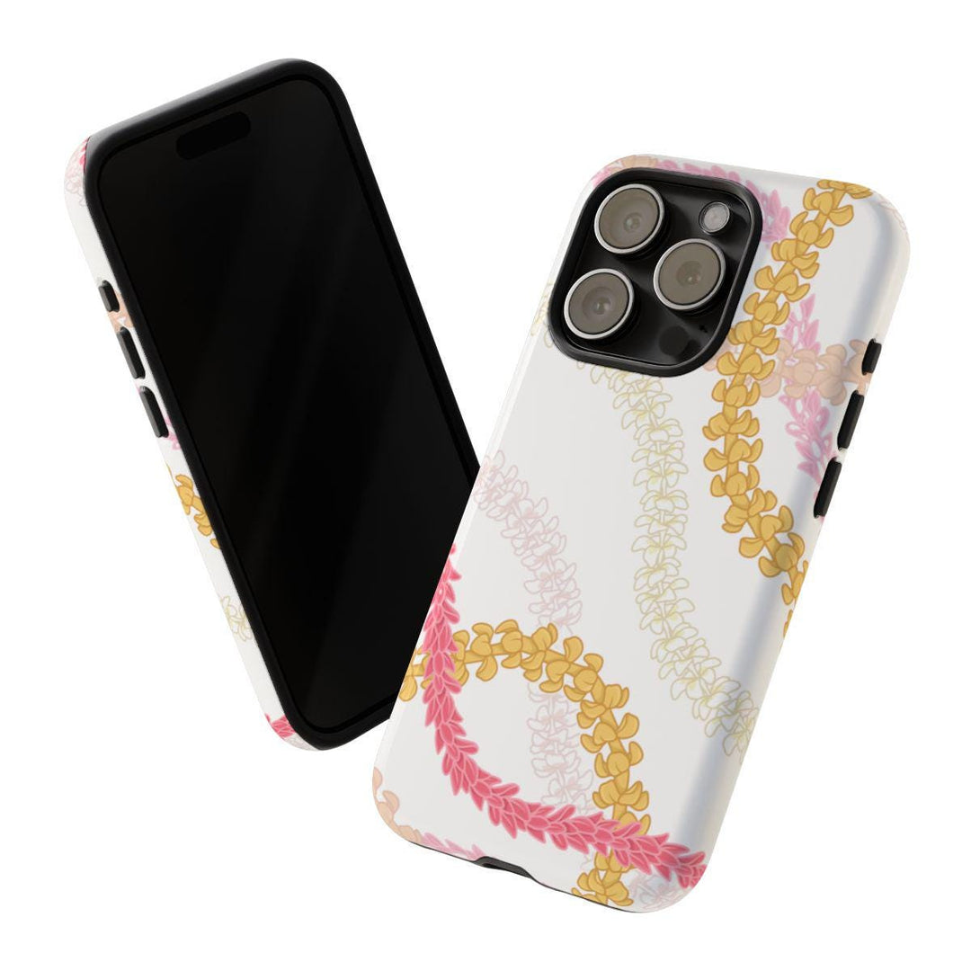Tough Phone Case - Hawaiian Phone Cover With Pink Plumeria, Slim & Durable