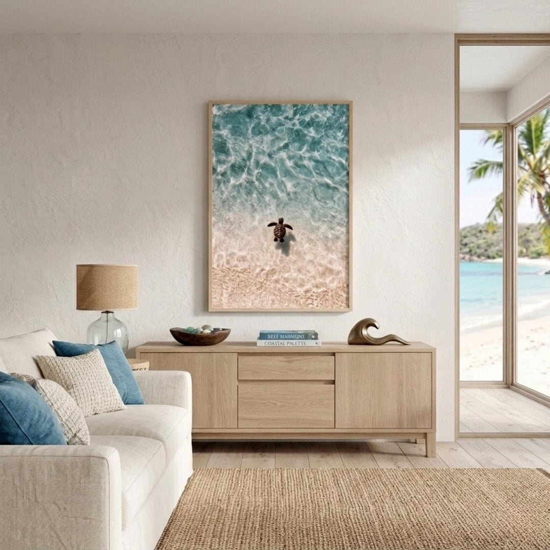 "Little Honu" Baby Sea Turtle Watercolour Poster