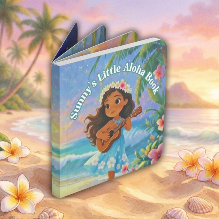 Personalised Little Aloha Board Book – Hawaiian Mindfulness Story for children of all ages, first birthday, toddlers, christening gift