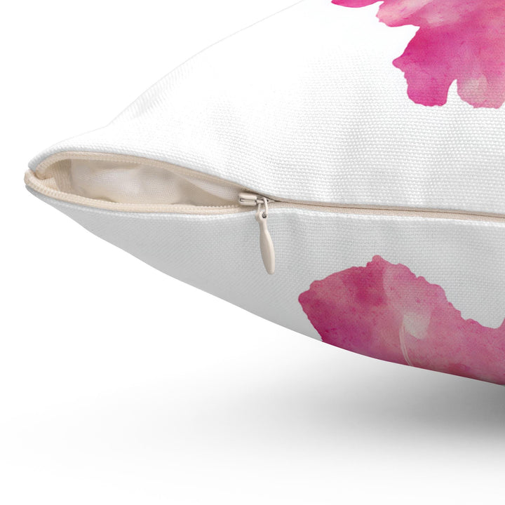 Hibiscus Hawaiian Throw Pillow | Double-Sided Coastal Floral Cushion