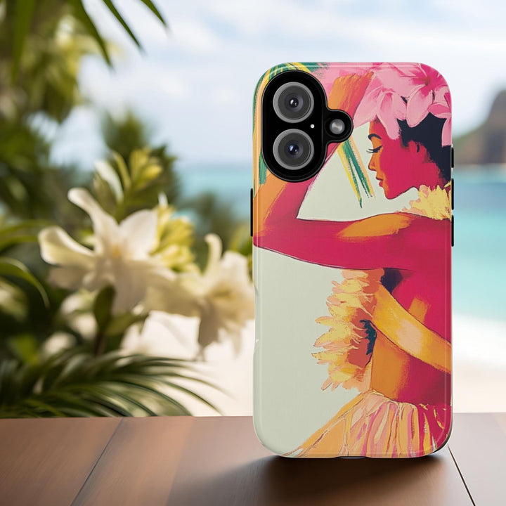 Tough Dual Layer Phone Case | Aloha Spirit Hula Girl Art for iPhone & Samsung