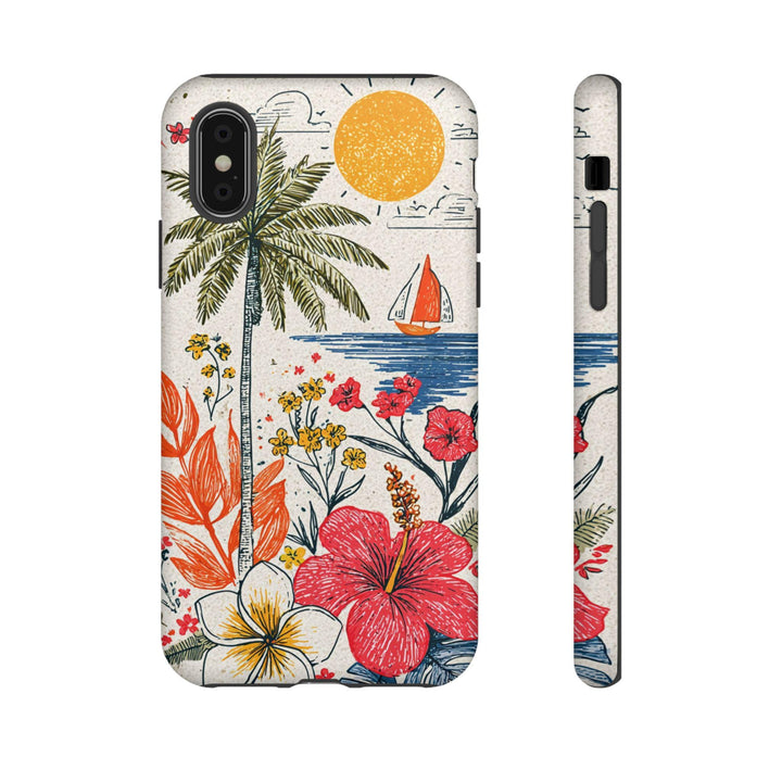 Tough Phone Case - Durable Dual Layer Phone Drop Protection With Vibrant Watercolor Design
