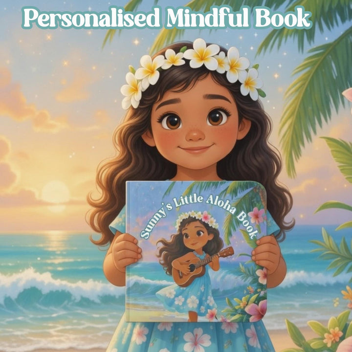 Personalised Little Aloha Board Book – Hawaiian Mindfulness Story for children of all ages, first birthday, toddlers, christening gift
