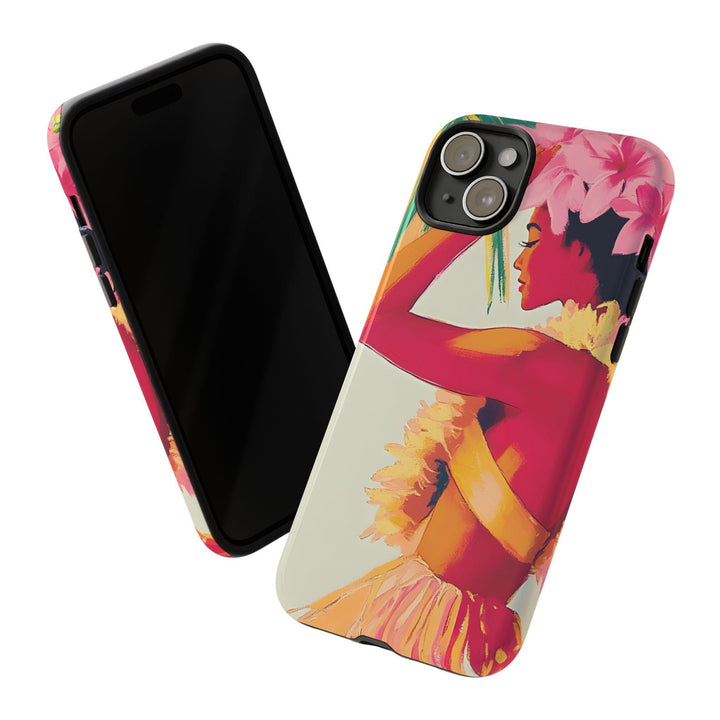 Tough Dual Layer Phone Case | Aloha Spirit Hula Girl Art for iPhone & Samsung
