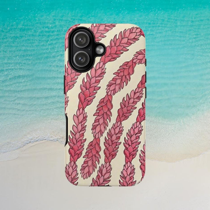 Hawaiian Red Ginger Phone Case - Vibrant Floral, Dual Layer Protection