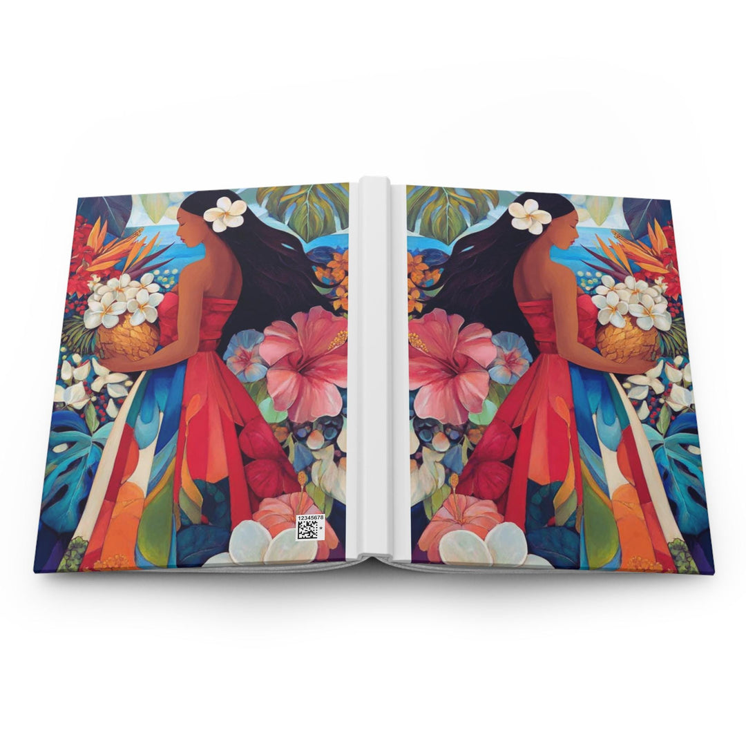 Island Girl Self Care Hardcover Journal | 150 Lined Pages & Tropical Floral Notebook