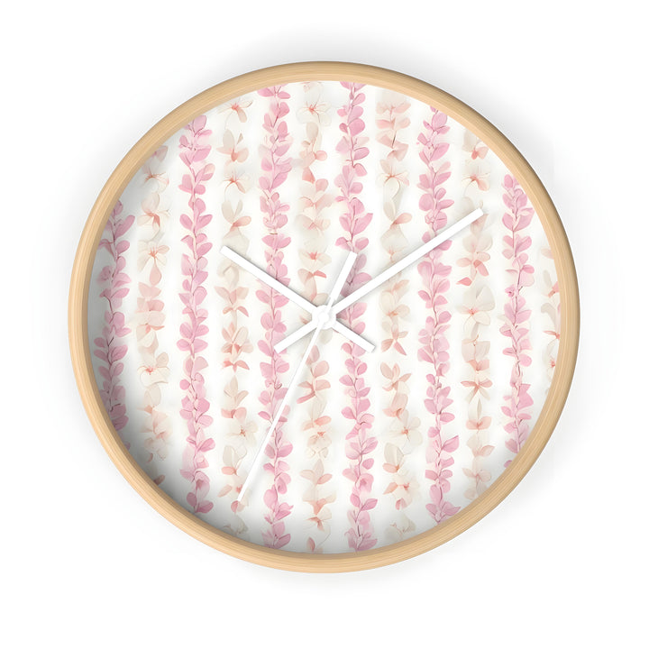 Hawaiian Flower Lei Wall Clock | Silent Quartz Movement & Coastal Floral Decor