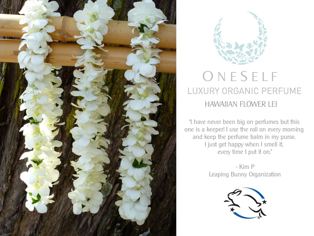 Organic Perfume Oil - Hawaiian Flower Lei Roll-On with Pure Essential Oils (10ml)