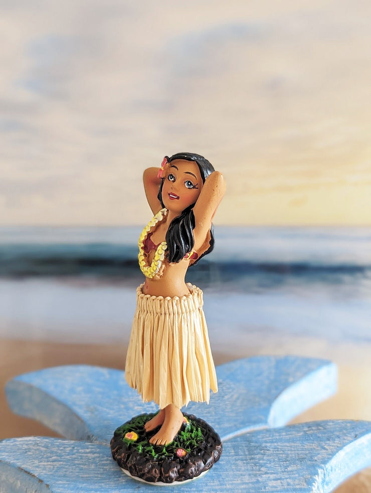 Hawaiian Dashboard Hula Doll Set