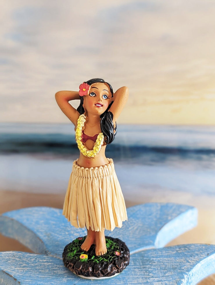 Hawaiian Dashboard Hula Doll Set