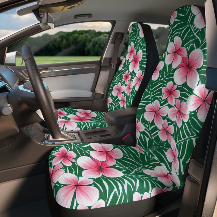 Road To Hana Boho Floral Car Seat Covers (Set of 2) | Universal Fit Tropical Hibiscus Protection