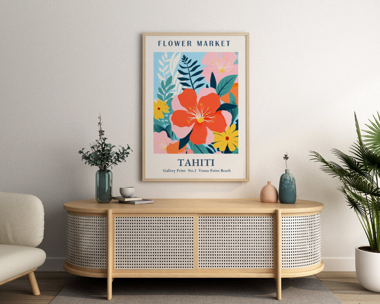 Tahiti Flower Market Digital Print