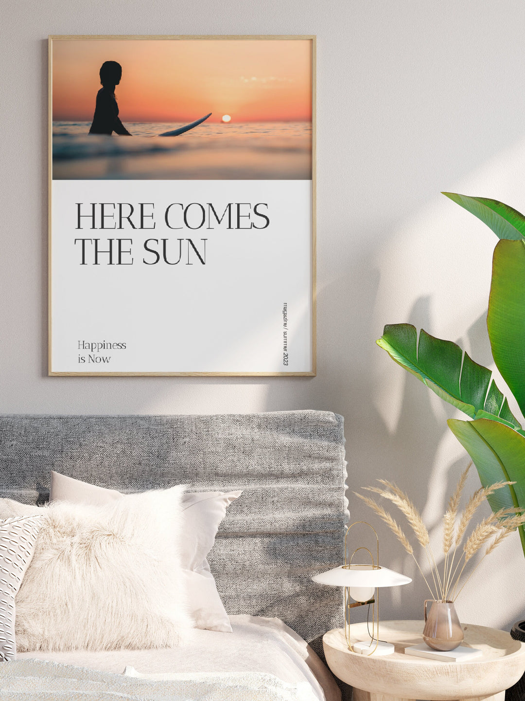 Sunset Surf Art Poster - Retro Surf Wall Art | Coastal Wall Decor Digital Download