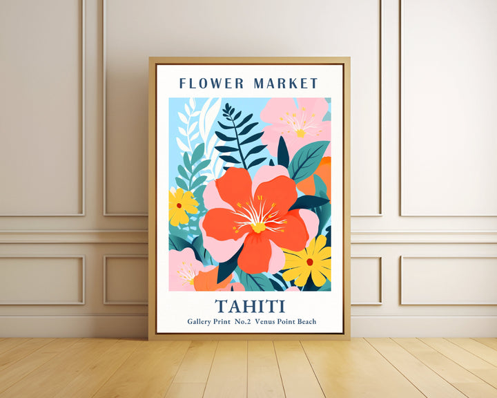 Tahiti Flower Market Digital Print | Tropical Floral Botanical Wall Art