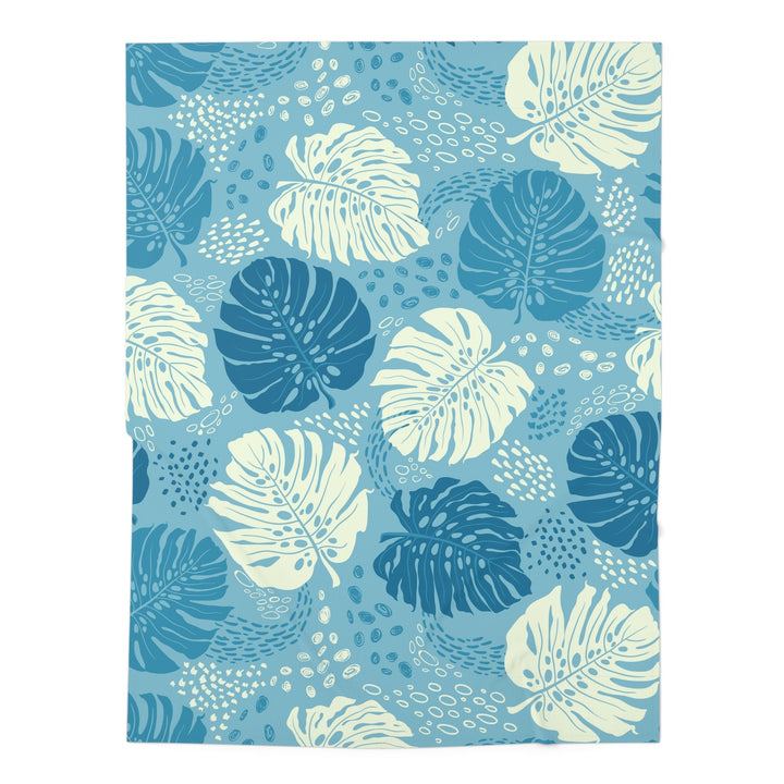 Baby Swaddle Blanket - Monstera Leaf Design | Soft Infant Wrap | Tropical Baby Gift