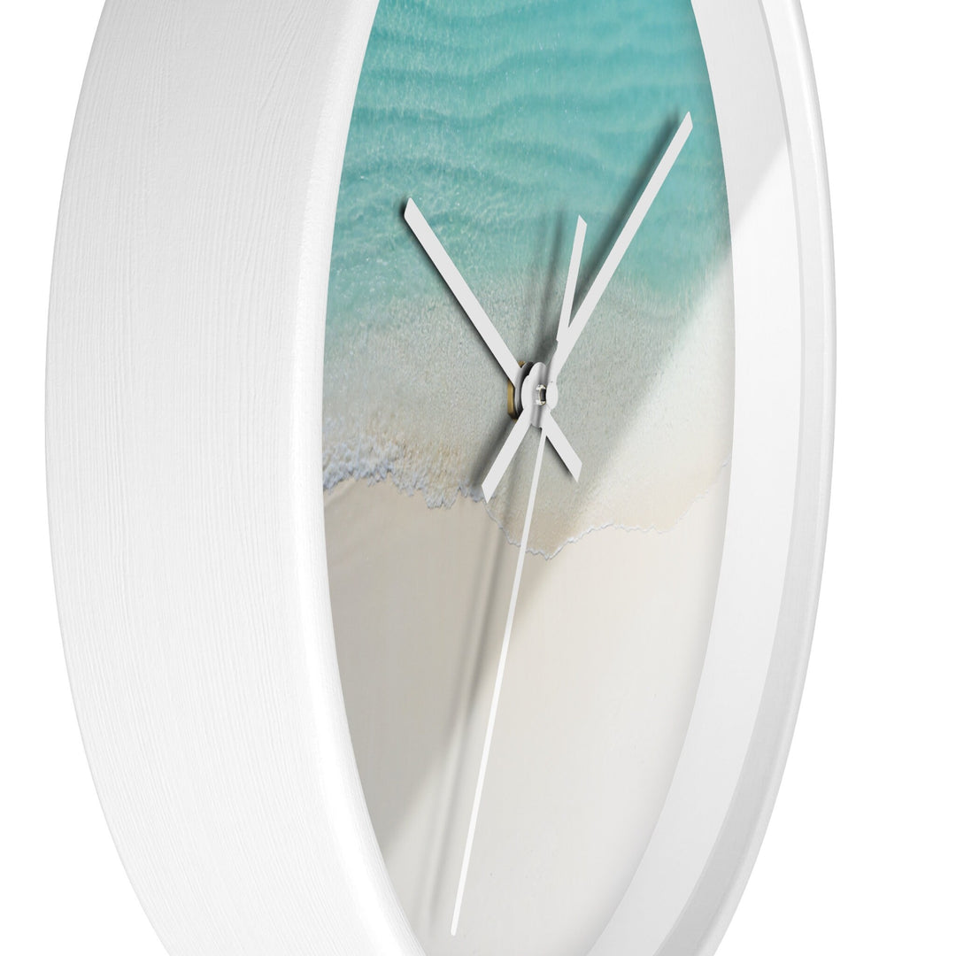 Coastal Wall Clock (10 Inch) | Silent Quartz Mechanism & Wooden Frame