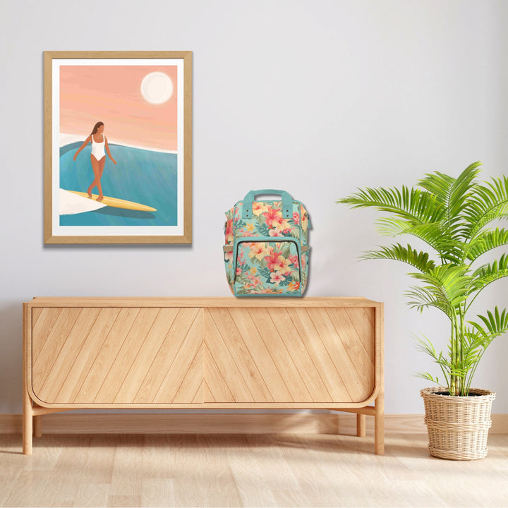 Hawaiian Diaper Bag, Diaper Backpack with Adjustable Shoulder Straps