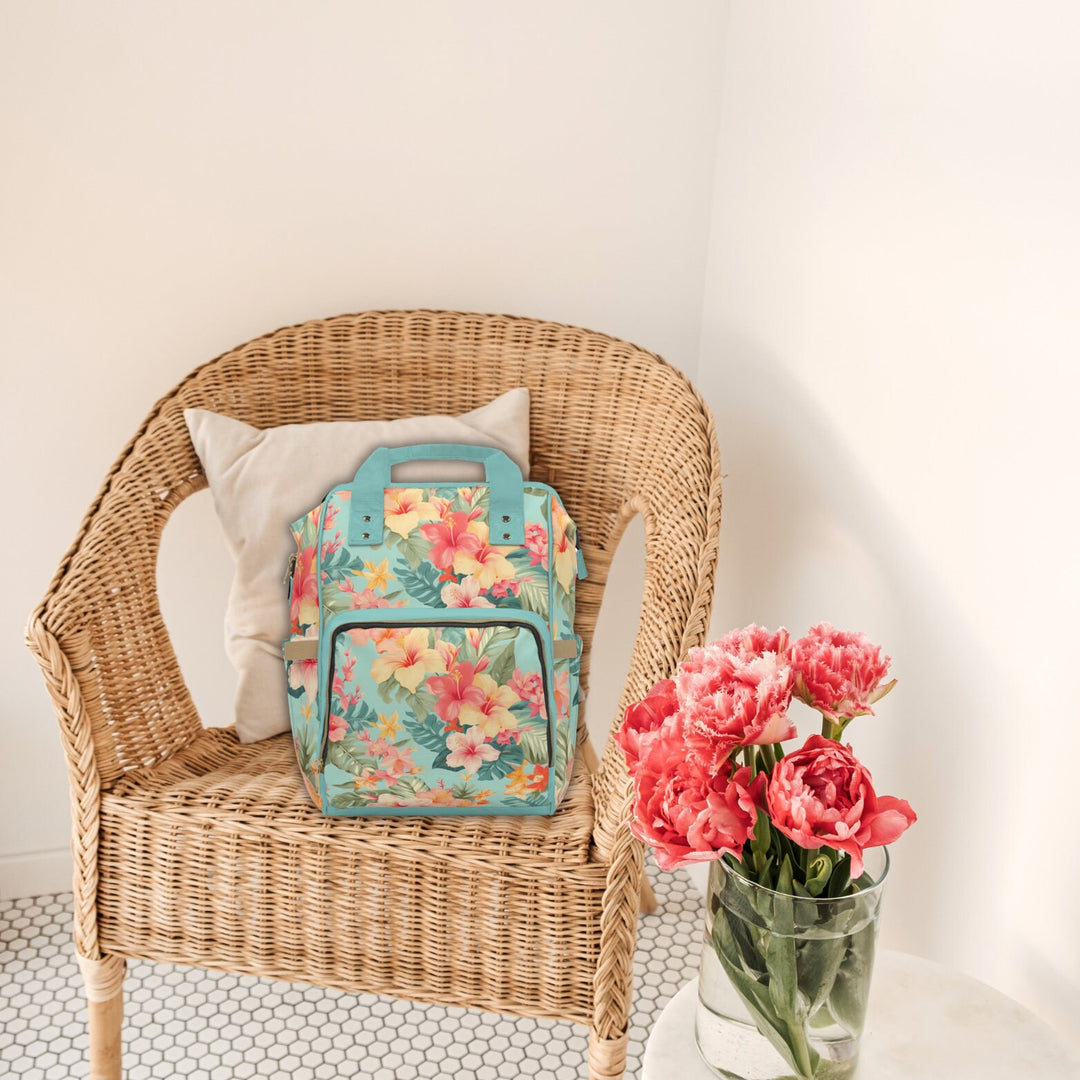 Hawaiian Diaper Bag, Diaper Backpack with Adjustable Shoulder Straps