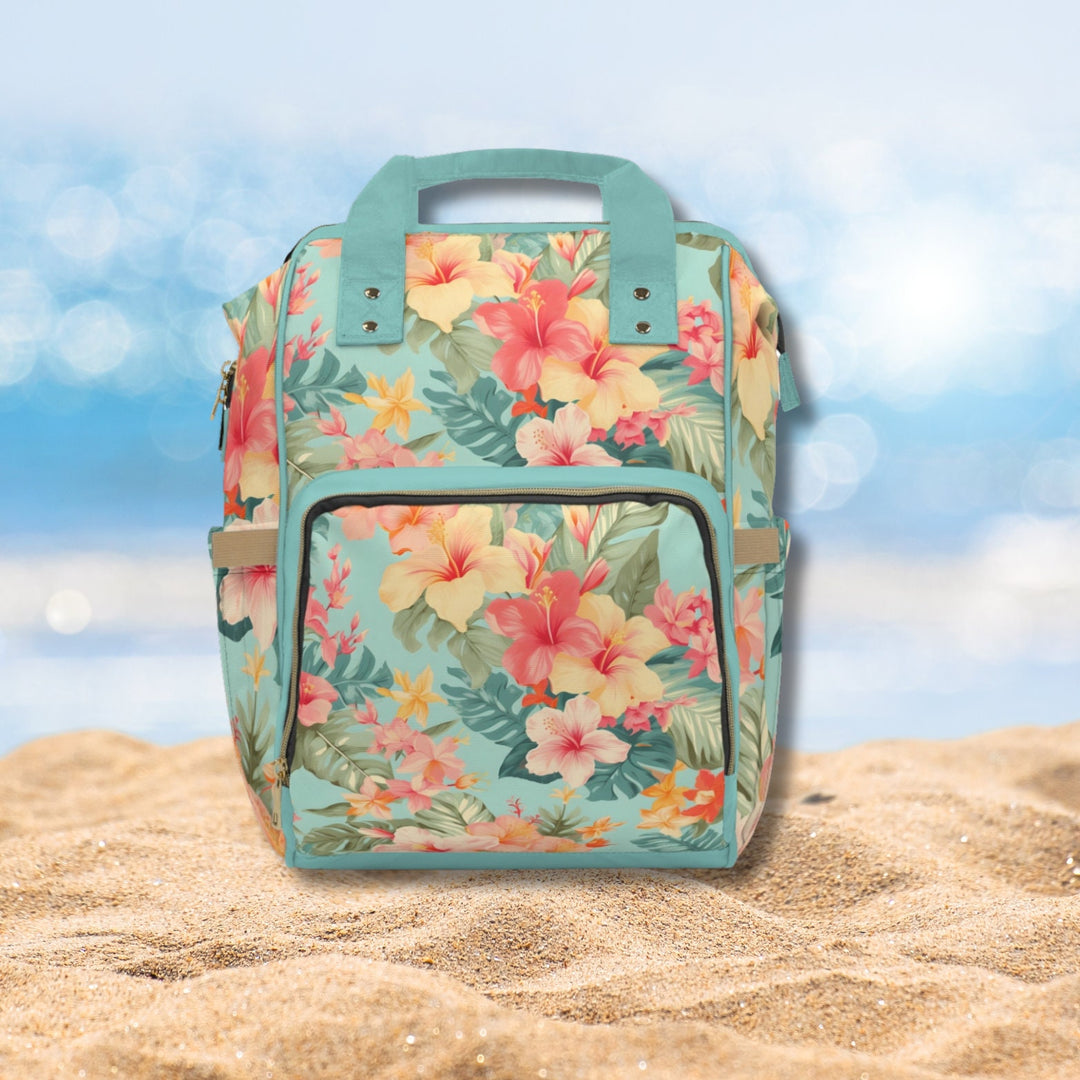 Hawaiian Diaper Bag, Diaper Backpack with Adjustable Shoulder Straps