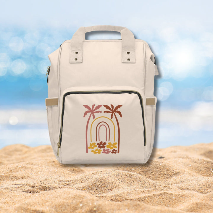 Diaper Bag Backpack | Plumeria Floral Print & Stylish Universal Fit