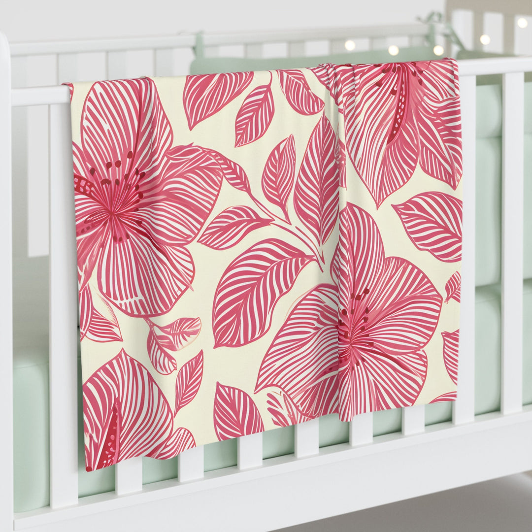 Sunrise Beach Baby Swaddle Blanket | Soft Breathable Jersey Polyester Vintage Tropical Wrap